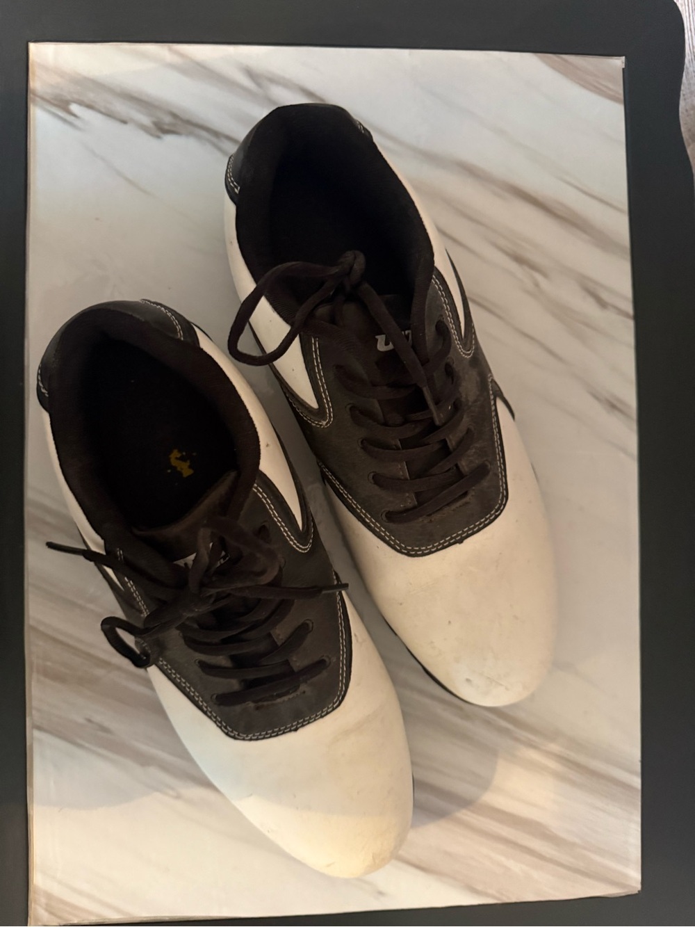 Wilson Men's White and Black Lace-Up Sneakers